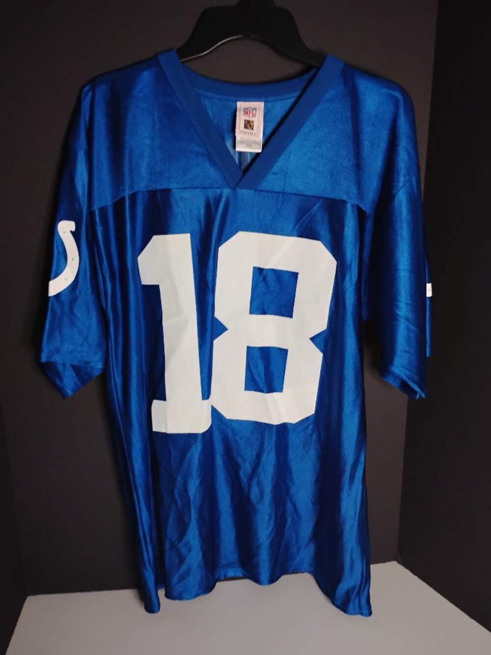 Peyton Manning No 18 Colts Blue Jersey NFL Team Apparel Size M